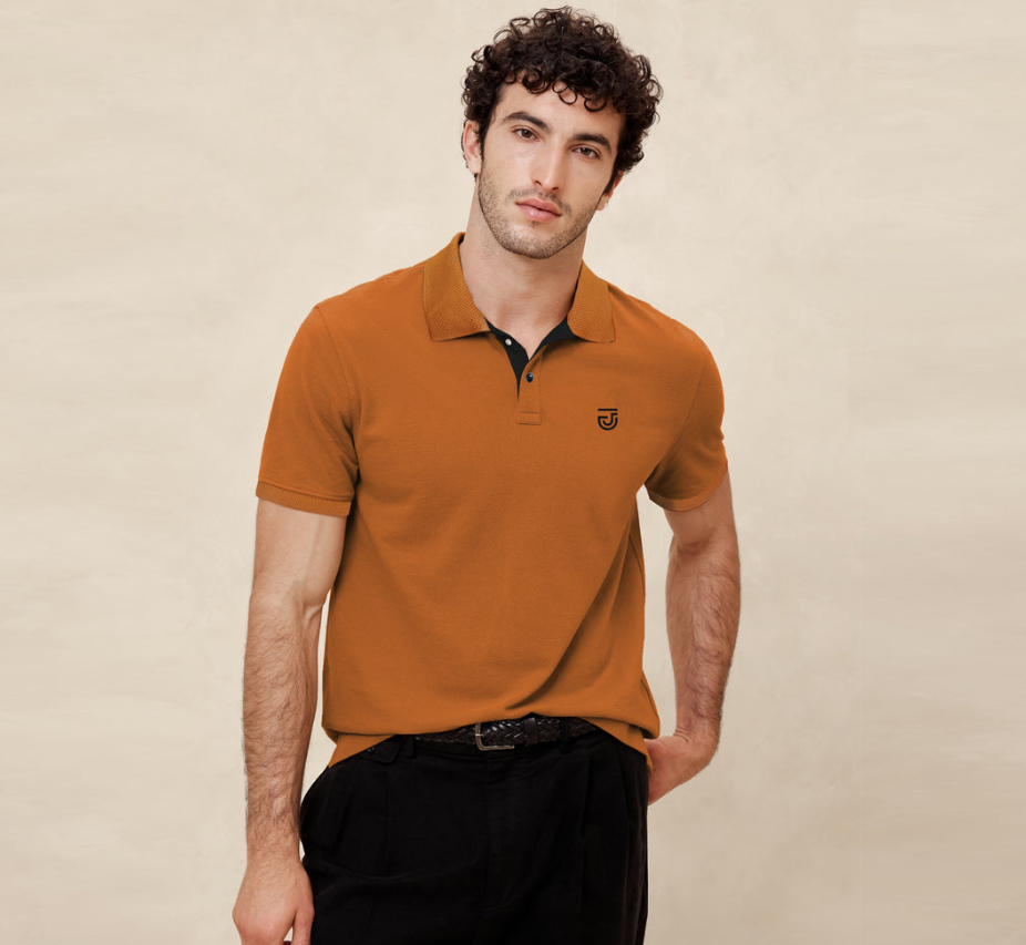 Men's Polo Shirt – Premium Textured Cotton Jupiter Polo T-Shirt