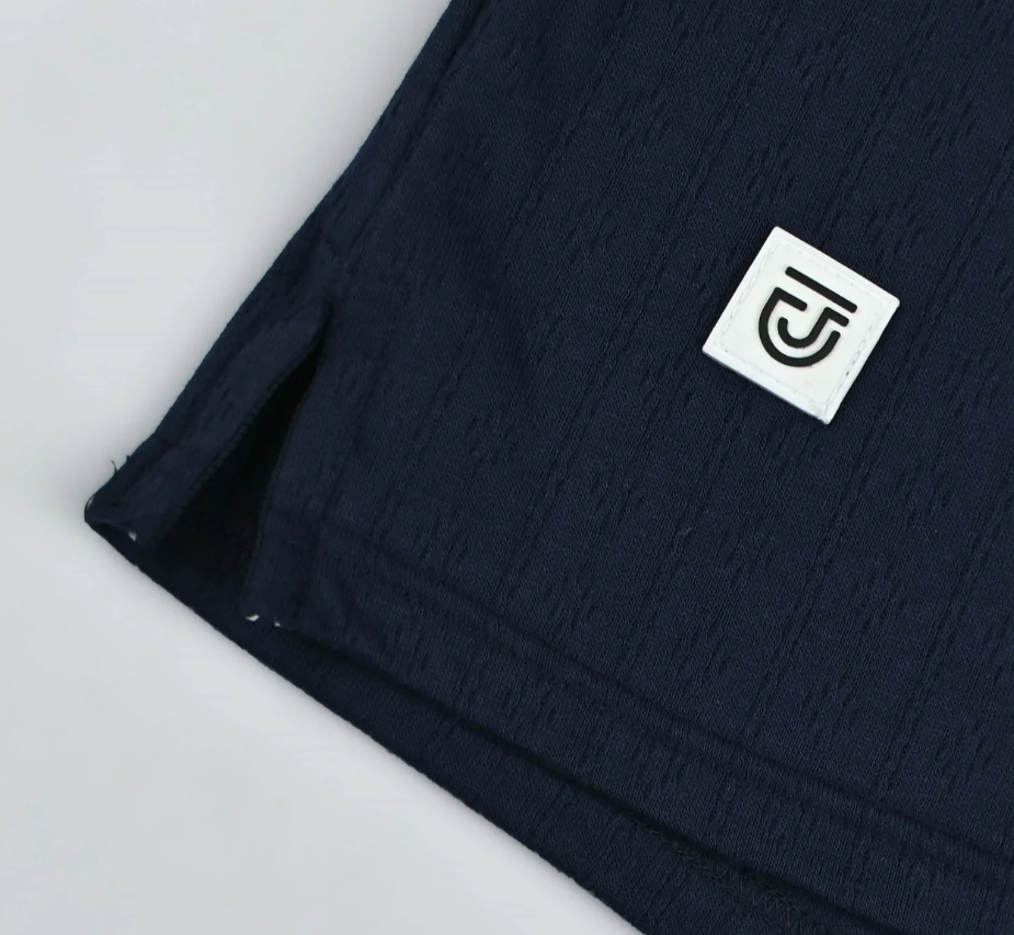 Men's Zip Neck Polo Shirt - Jupiter Premium Textured Knitted Ribbed Polo