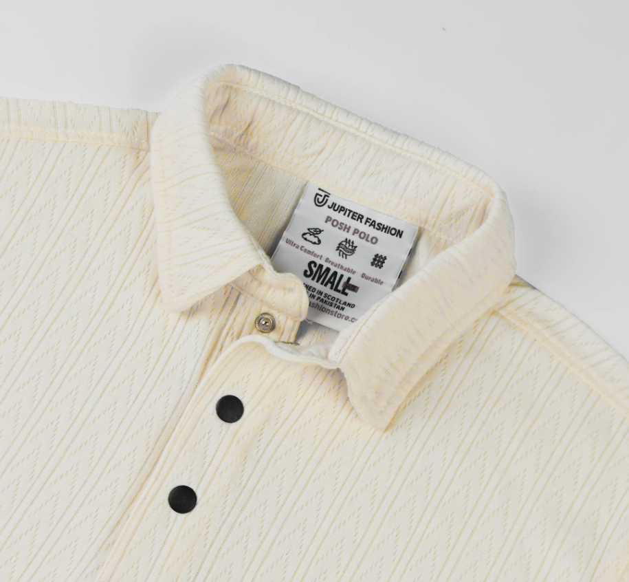 Men's Textured Polo Shirt – Premium JFS Turkish Knit Ribbed Polo