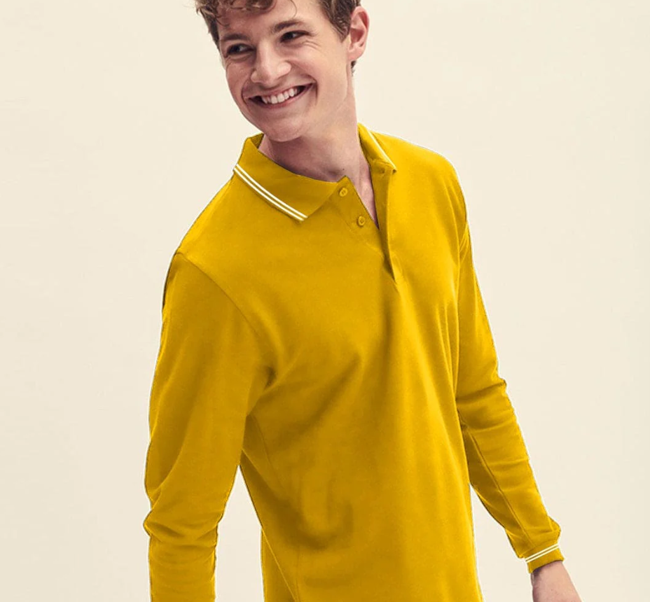 Men's Long Sleeve Polo Shirt – Premium Jupiter Knit Cotton Polo