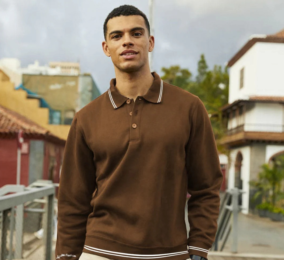 Men's Long Sleeve Polo Shirt – Premium Jupiter Knit Cotton Polo